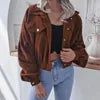 Hot Sale Women's Fall and Winter Lantern Long-Sleeved Corduroy Casual Short Fashion