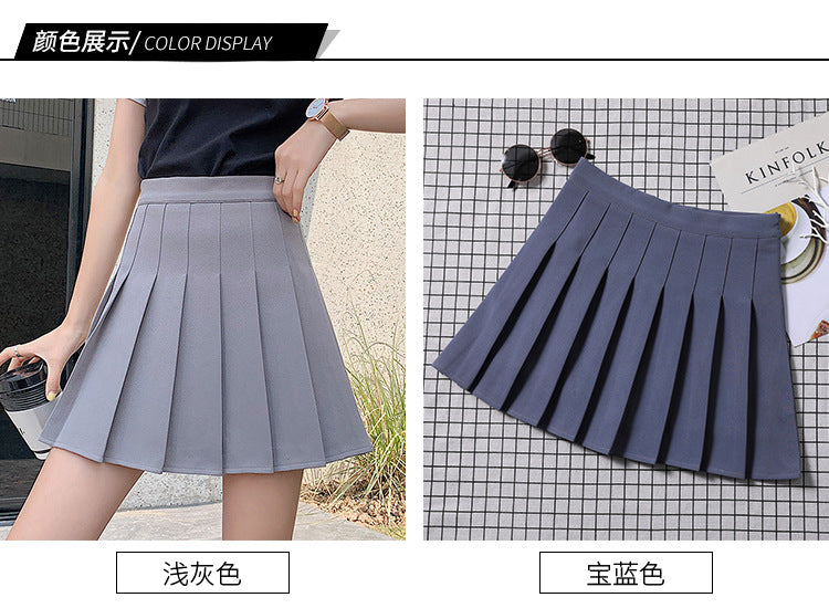 Half-Length Pleated Skirt Spring and Summer 2026 New Style Black Plus Size Autumn and Winter Plaid Korean Style High-Waisted A-Line Short Skirt