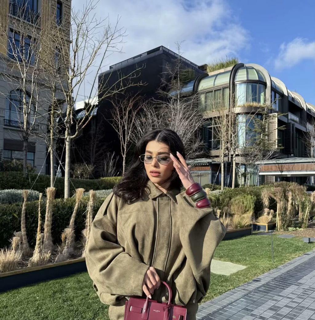 European and American Cross-Border Women's Clothing 2025 Early Spring New Fashion Suede Casual Style Versatile Casual Simple Aviator Jacket