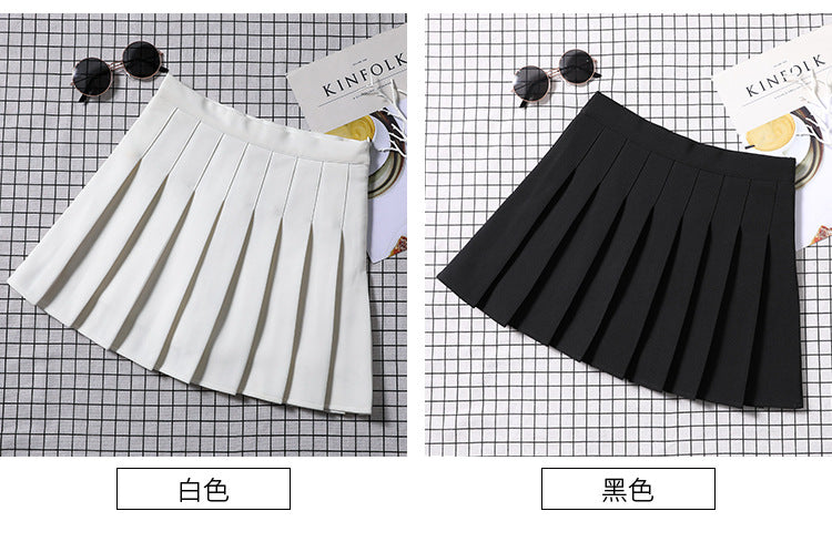 Half-Length Pleated Skirt Spring and Summer 2026 New Style Black Plus Size Autumn and Winter Plaid Korean Style High-Waisted A-Line Short Skirt