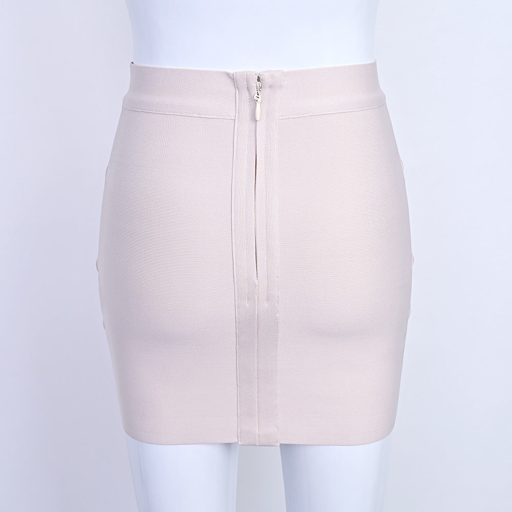 European and American Style Sexy Cross-Over Ultra-Short Skirt, High-Waisted Slit Bandage Bodycon Skirt, Nightclub Mini Skirt, Women's Clothing for Night Clubbing and Parties