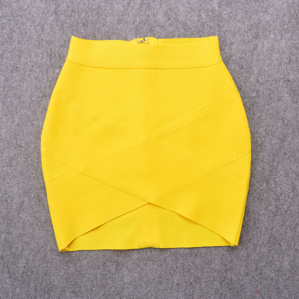 European and American Style Sexy Cross-Over Ultra-Short Skirt, High-Waisted Slit Bandage Bodycon Skirt, Nightclub Mini Skirt, Women's Clothing for Night Clubbing and Parties