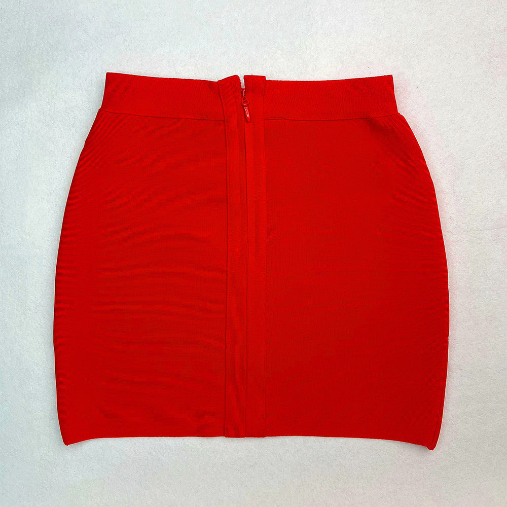 European and American Style Sexy Cross-Over Ultra-Short Skirt, High-Waisted Slit Bandage Bodycon Skirt, Nightclub Mini Skirt, Women's Clothing for Night Clubbing and Parties