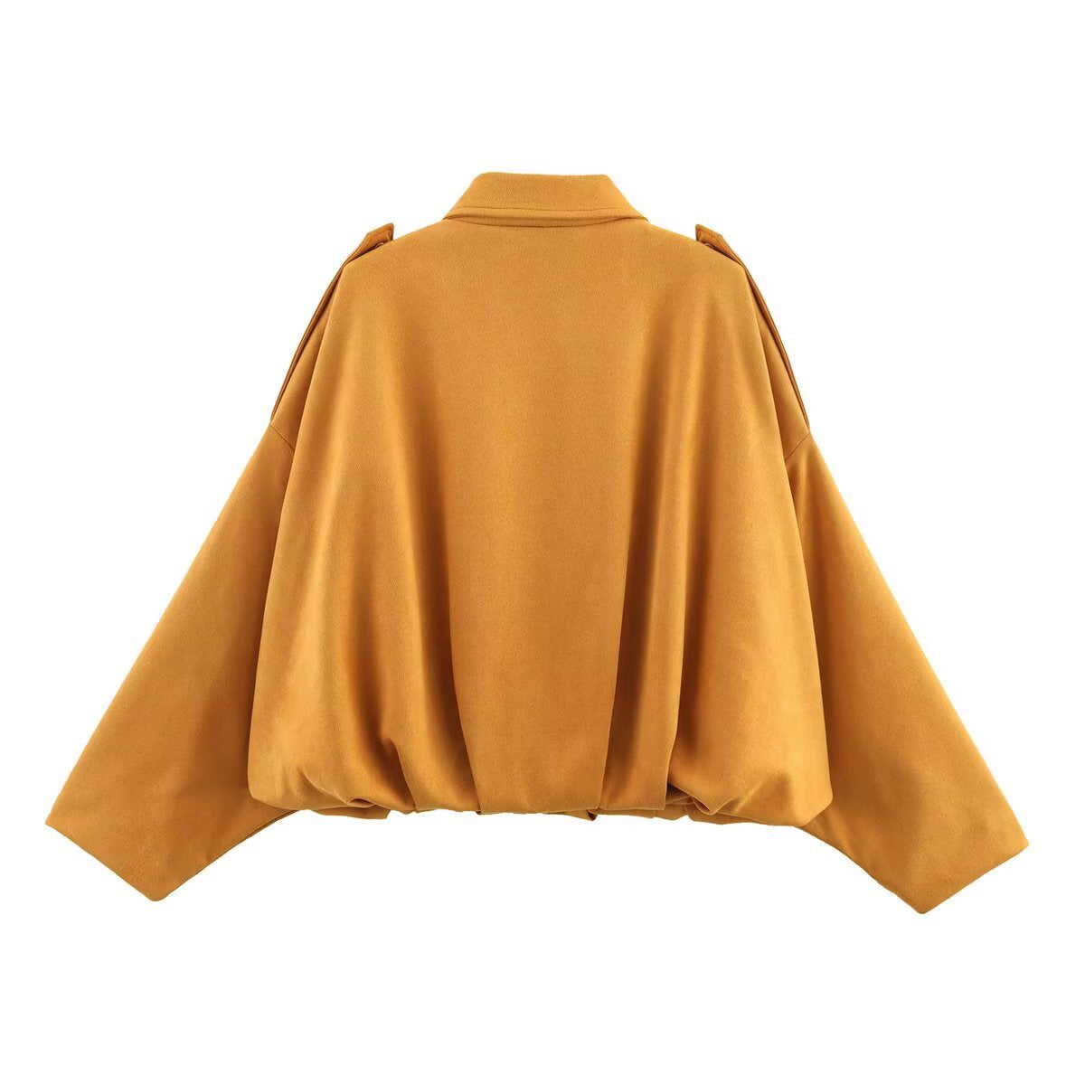 European and American Cross-Border Women's Clothing 2025 Early Spring New Fashion Suede Casual Style Versatile Casual Simple Aviator Jacket