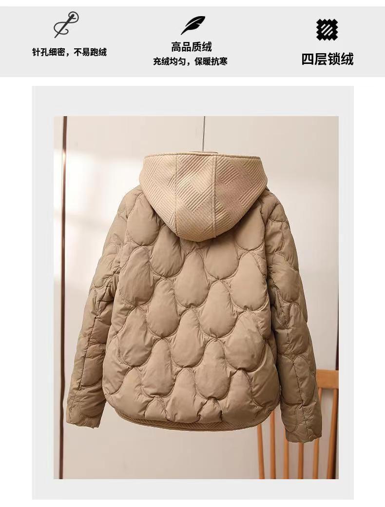 2025 Winter Popular Hooded Cotton Jacket for Women, Short Fake Two-Piece down Cotton Jacket for Women, Loose and Stylish Thickeneded Cotton Jacket Trendy