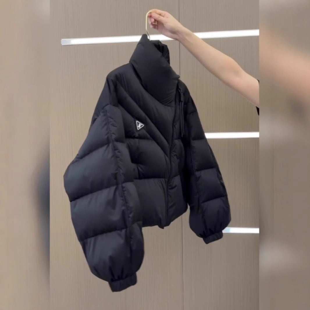 High-End and Stylish Black Cotton Jacket 2026 Spring Festival Fashionable Short Style for Petite People, Warm and Thickened Cotton Coat