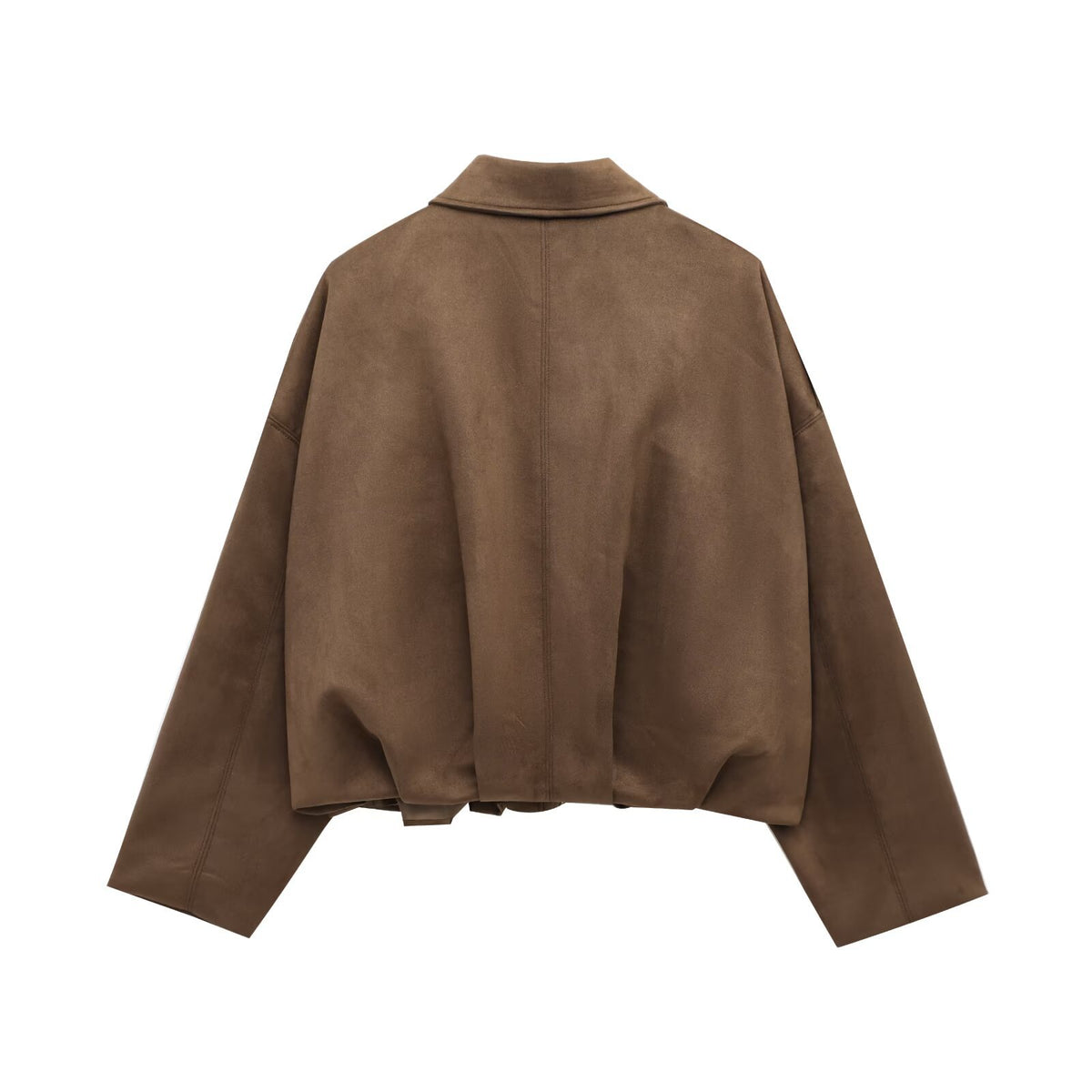 European and American Cross-Border Women's Clothing 2025 Early Spring New Fashion Suede Casual Style Versatile Casual Simple Aviator Jacket