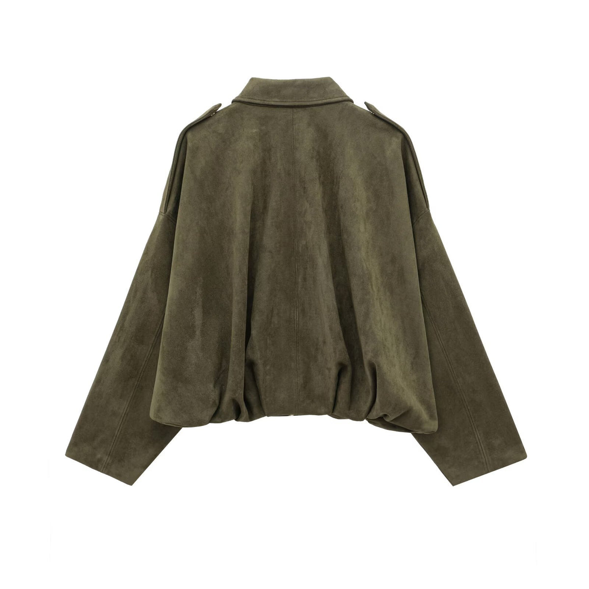 European and American Cross-Border Women's Clothing 2025 Early Spring New Fashion Suede Casual Style Versatile Casual Simple Aviator Jacket