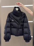 High-End and Stylish Black Cotton Jacket 2026 Spring Festival Fashionable Short Style for Petite People, Warm and Thickened Cotton Coat