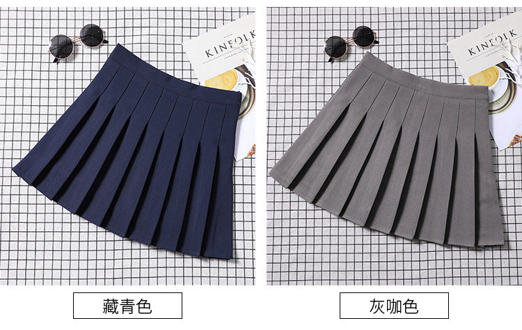 Half-Length Pleated Skirt Spring and Summer 2026 New Style Black Plus Size Autumn and Winter Plaid Korean Style High-Waisted A-Line Short Skirt