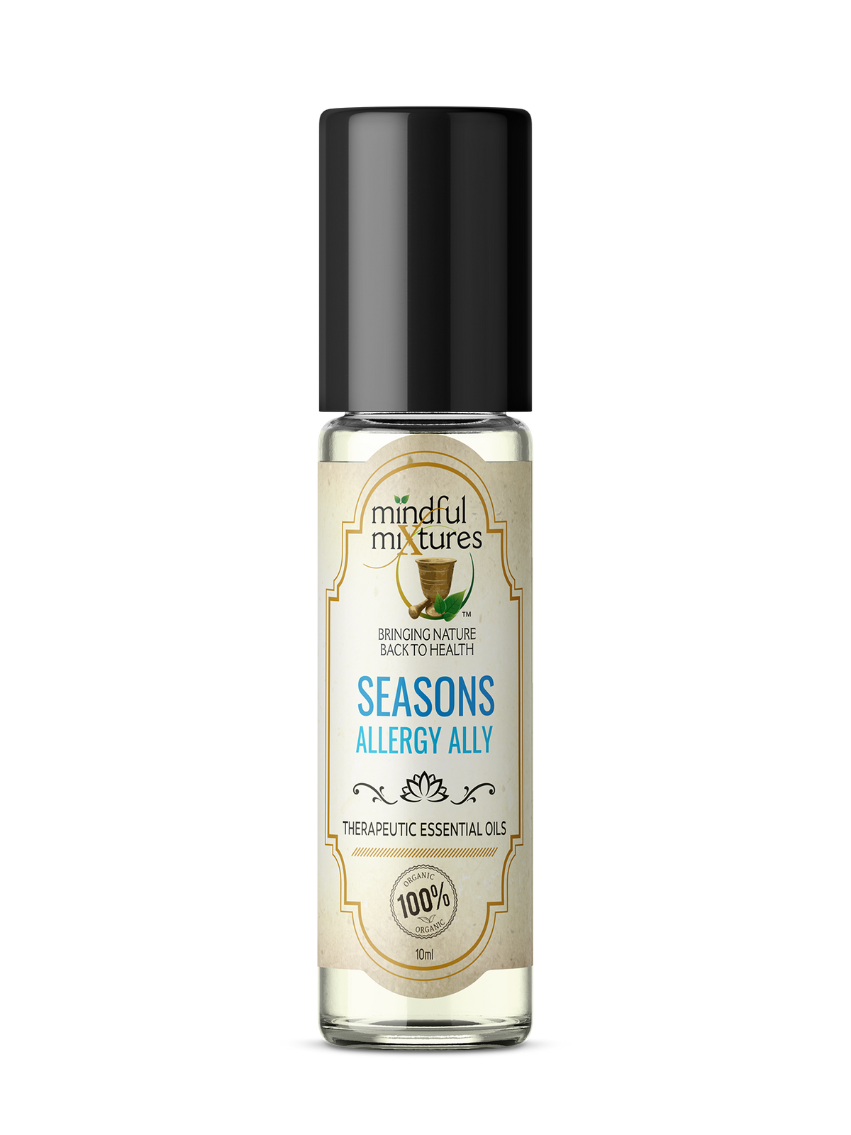 Bottle of 'Slumber Lights Out' essential oil by Mindful Mixtures on a white background