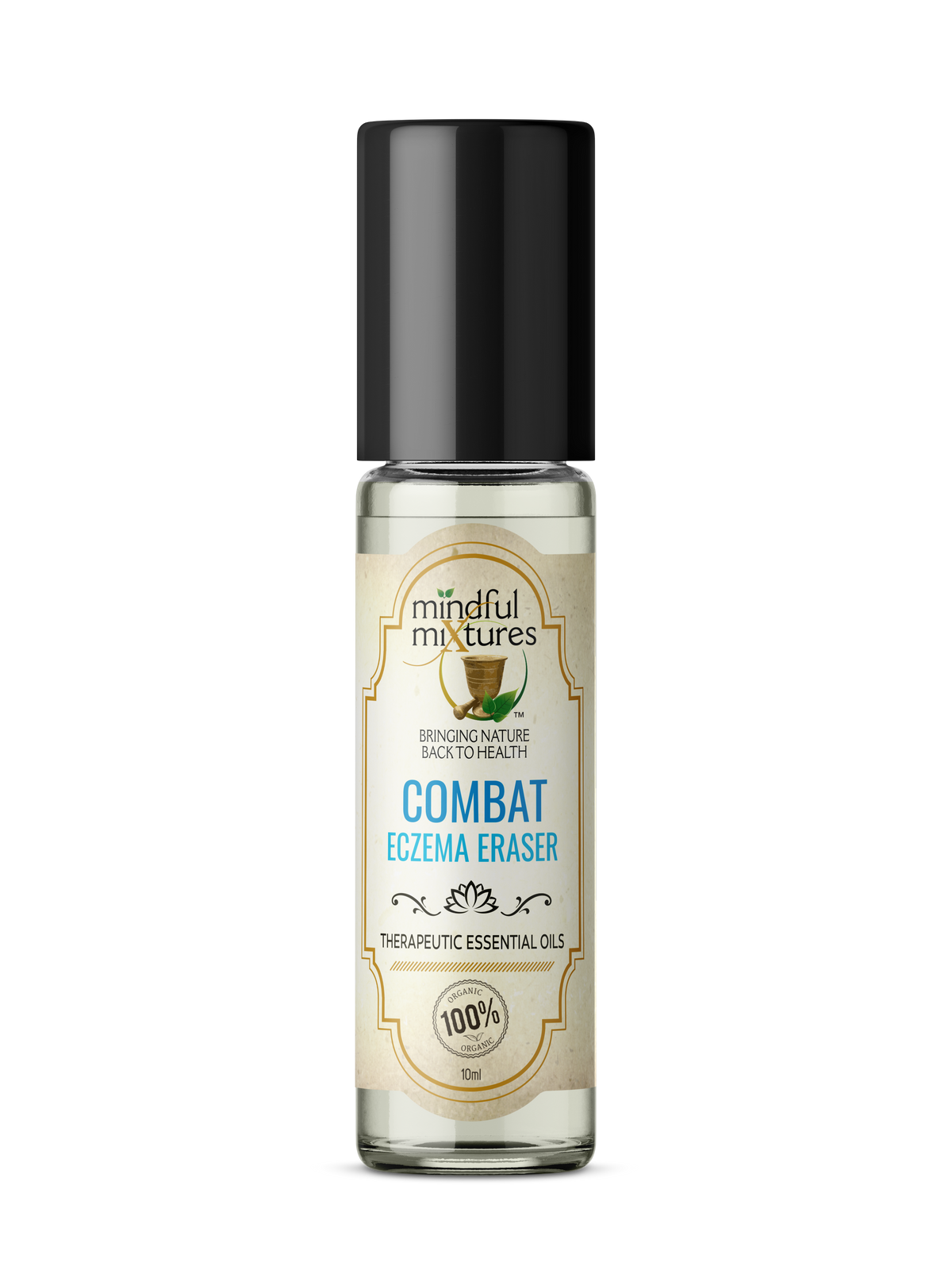 Bottle of 'Tranquility Sleep Well' essential oil by Mindful Mixtures on a white background
