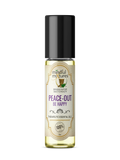 Bottle of Mindful Mixtures Queasy Nix Nausea essential oil on a white background